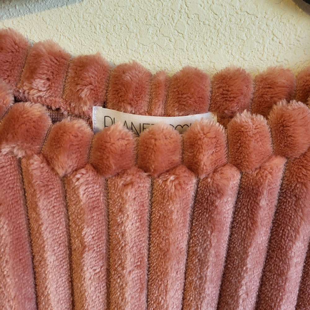 Planet Gold Soft Plus wide ribbed Blush, crop sweater. Oversized Small - Picture 12 of 14